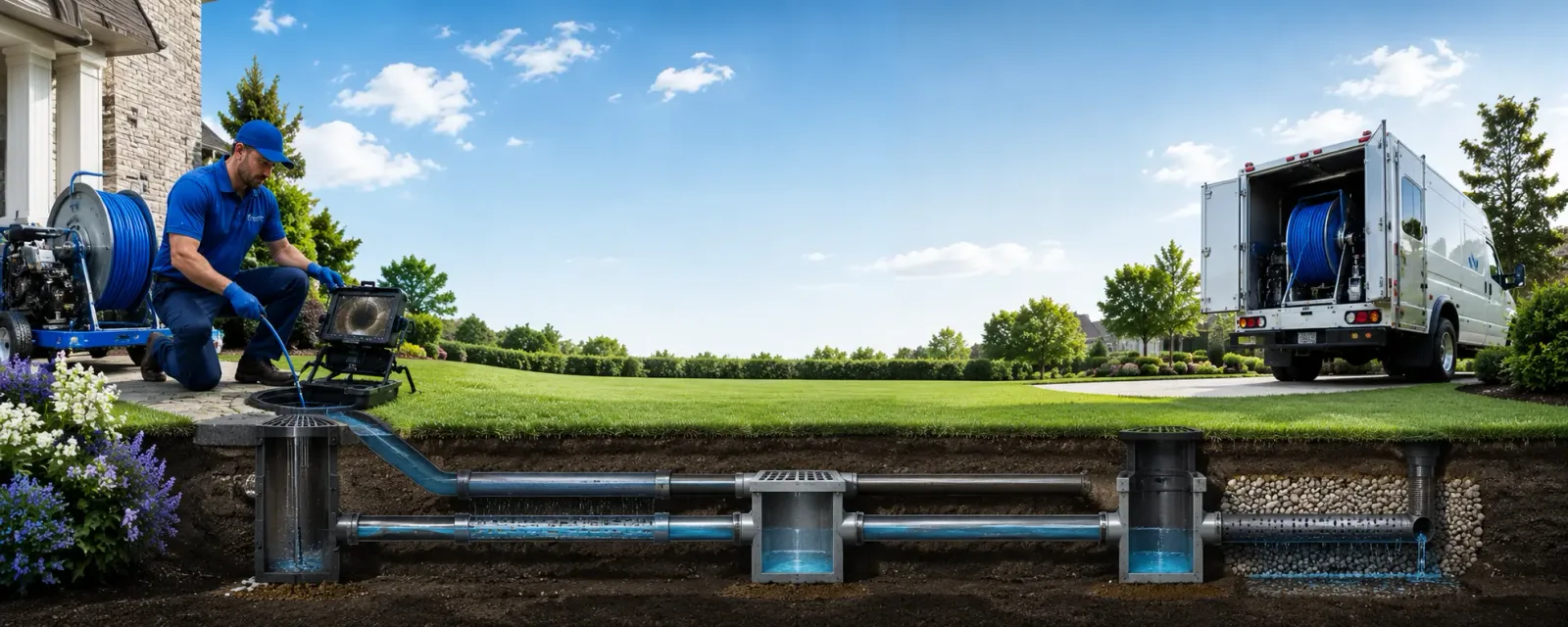 Outdoor drain cleaning information for Augusta Springs, VA